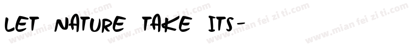 let nature take its字体转换